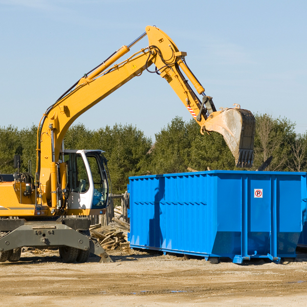 what size residential dumpster rentals are available in West Point TX